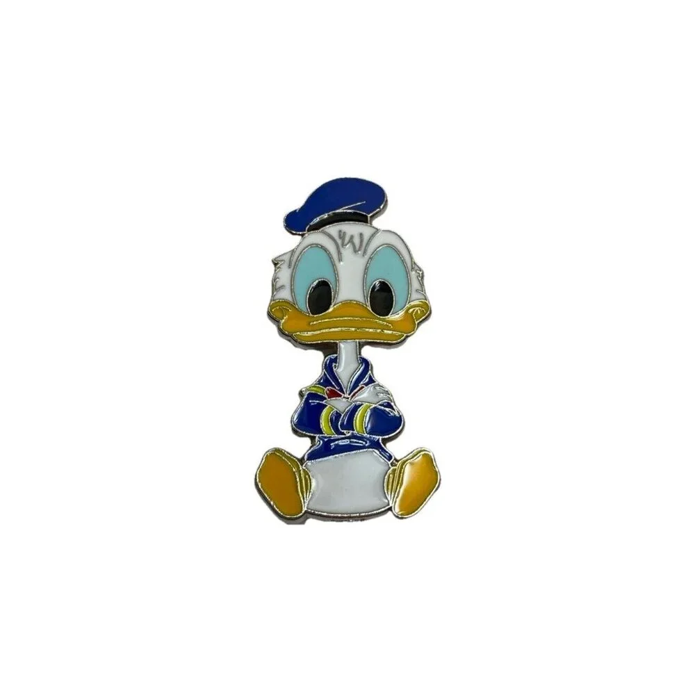 2014 Disney Booster Pin Big Head Art Donald Duck with Arms Crossed